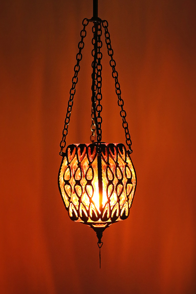 Single Blown Glass Hanging Lamp Model 2